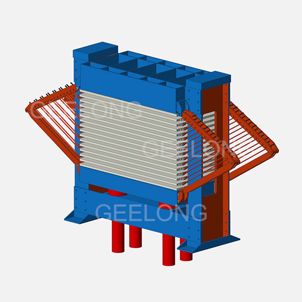 Hot platen veneer dryer machine